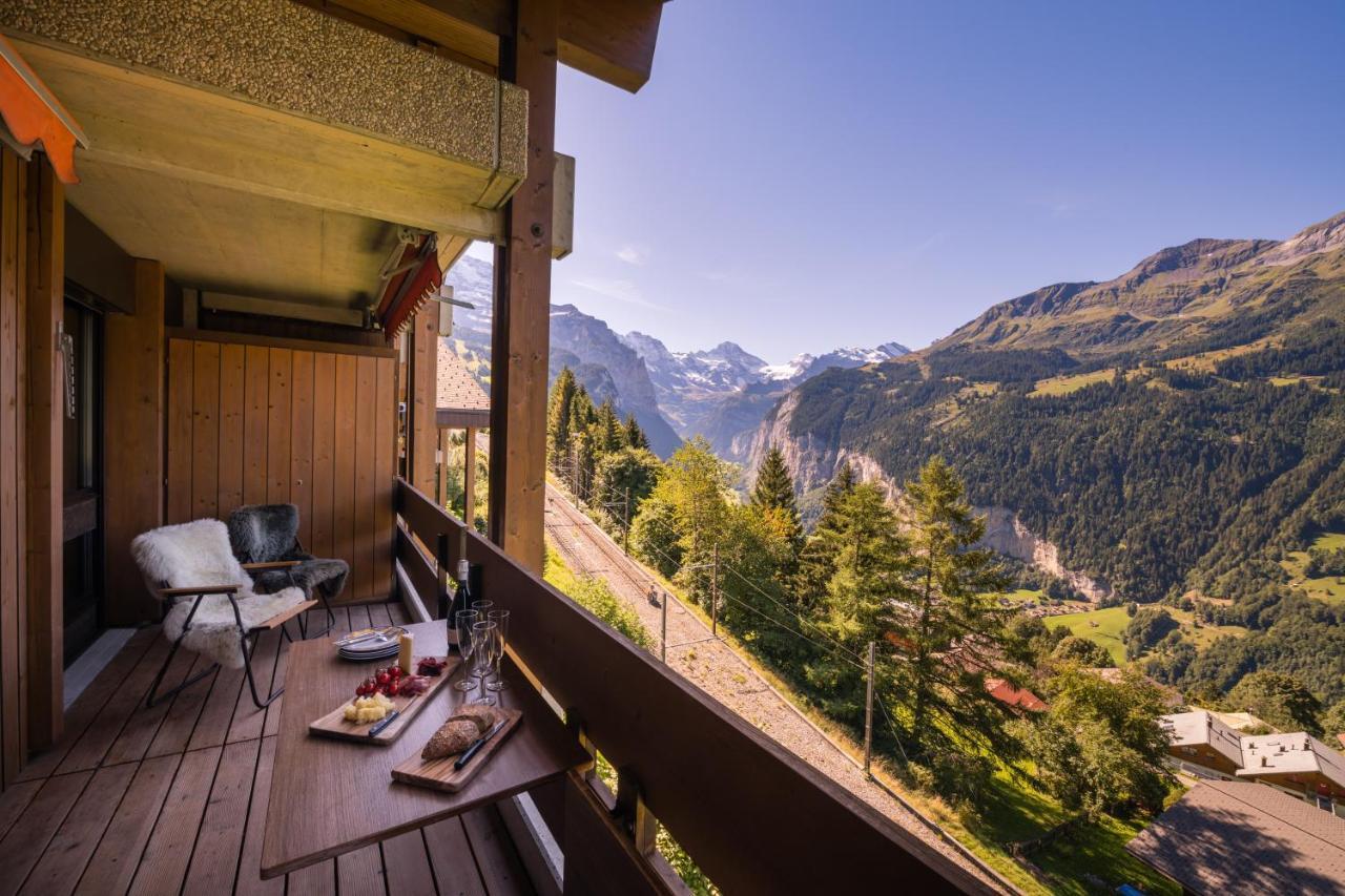 Chalet Primula Penthouse Wengen Exterior foto