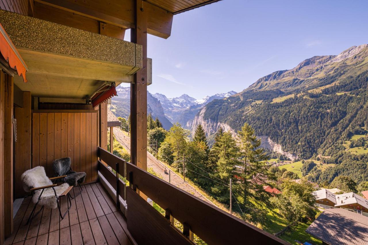 Chalet Primula Penthouse Wengen Exterior foto