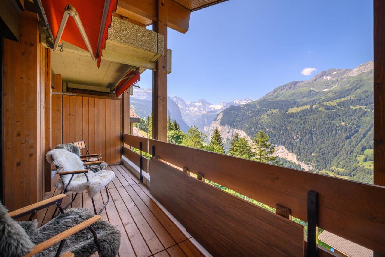 Chalet Primula Penthouse Wengen Exterior foto