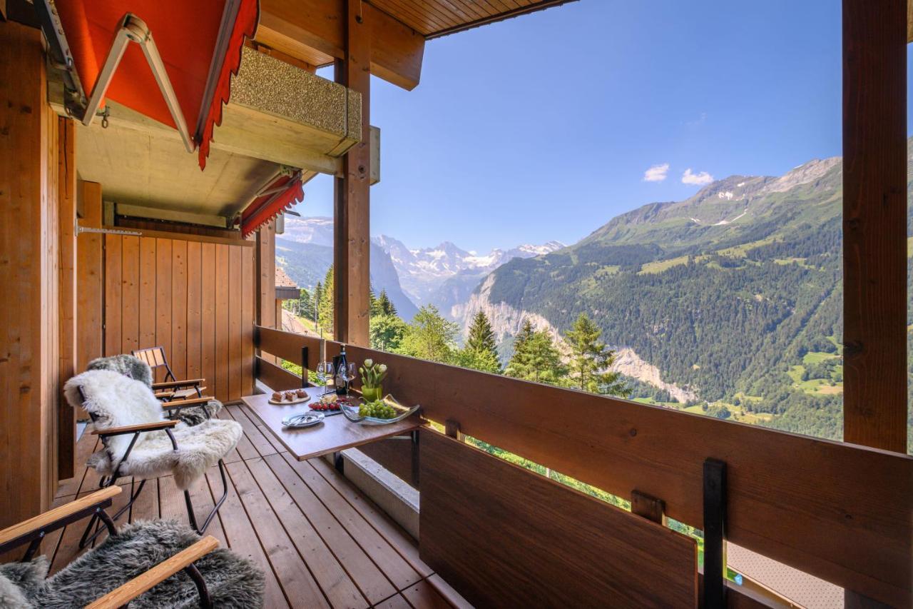 Chalet Primula Penthouse Wengen Exterior foto