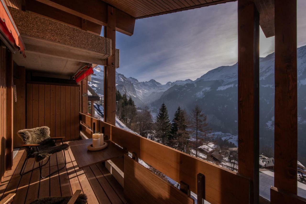 Chalet Primula Penthouse Wengen Exterior foto